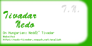 tivadar nedo business card